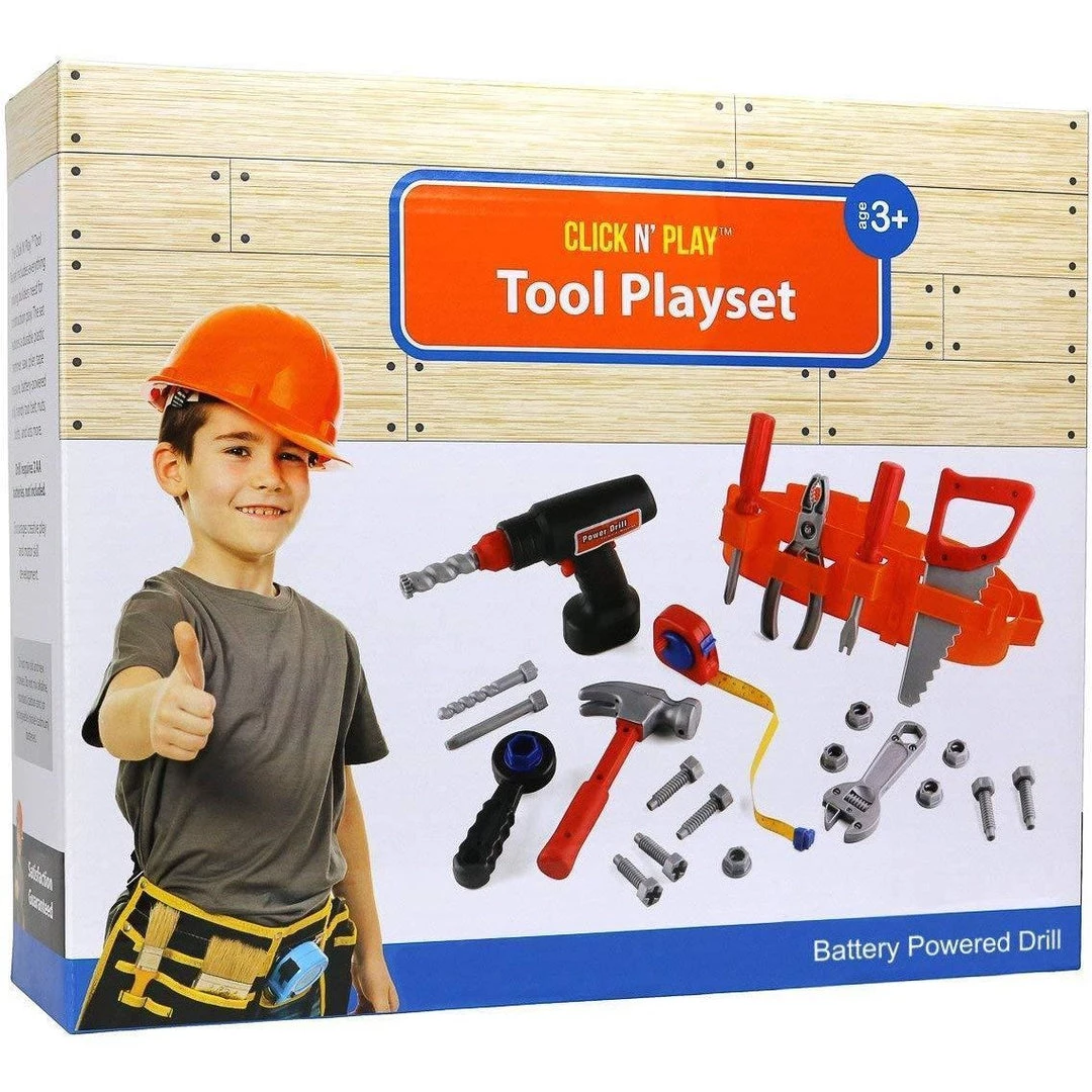 Click N Play Click N' Play 23 Piece Kids Pretend Play Real Working Toy Tool Set 4 Click N Play Click N' Play 23 Piece Kids Pretend Play Real Working Toy Tool Set