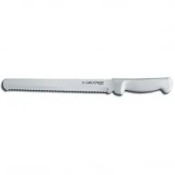 Dexter Russell 10" Basics Scalloped Slicer, White Handle (P94804) Accessories