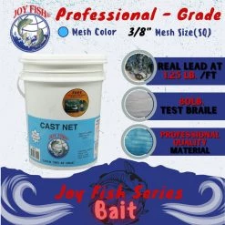 Joy Fish Bait Cast Net (3/8" Sq. Mesh)