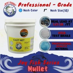 Joy Fish Mullet Cast Nets ( 1" Sq. Mesh)