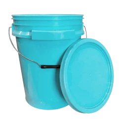 Lee Fisher Sports Bucket - 5 Gallon Metal Handle ISmart Bucket With Lid, Aqua Blue Color Accessories