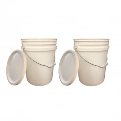 Accessories Lee Fisher Sports Bucket - 5 Gallon Bucket Metal Handle With Lid, White 7 Accessories Lee Fisher Sports Bucket - 5 Gallon Bucket Metal Handle With Lid, White