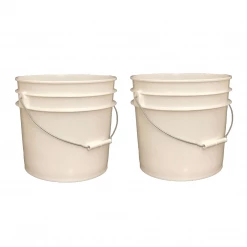 Lee Fisher Sports Bucket - Metal Handle Without Lid, White