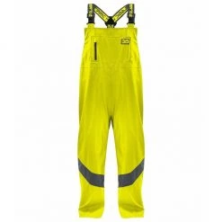 Pelagic Safety Yellow Charcoal Stormbreaker Bibs - Displayed Product Apparel