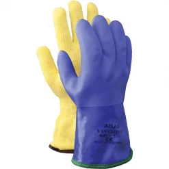 Atlas Showa Showa 495 PVC Coating Glove, Cotton Knit, Cold And Oil Resistant