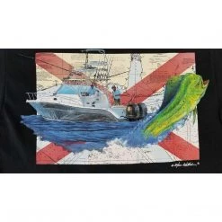 Steve Whitlock Signature Men's AL Flag Gulf Dolphin SS Shirts Apparel